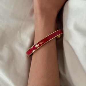 Miu Miu Magenta and Gold Bracelet
